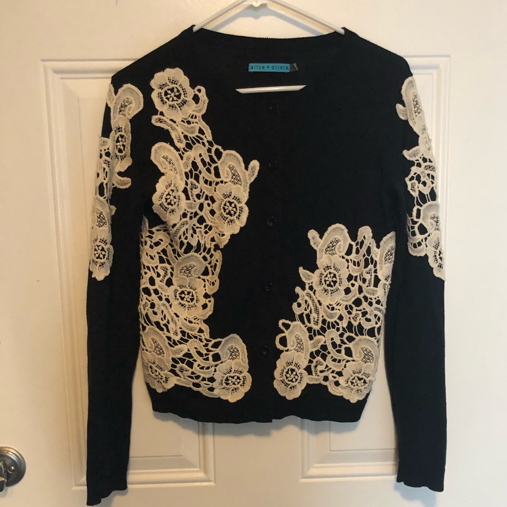 Alice & Olivia button down sweater